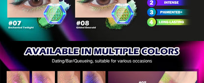 Multichrome Eyeshadow Palette – 8-Color Shimmer Waterproof Long-Lasting Makeup