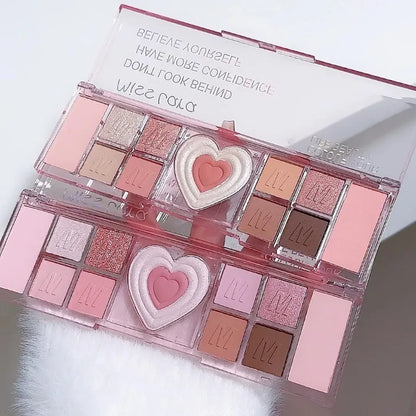 Love Heart 12-Color Pink Eyeshadow Palette
