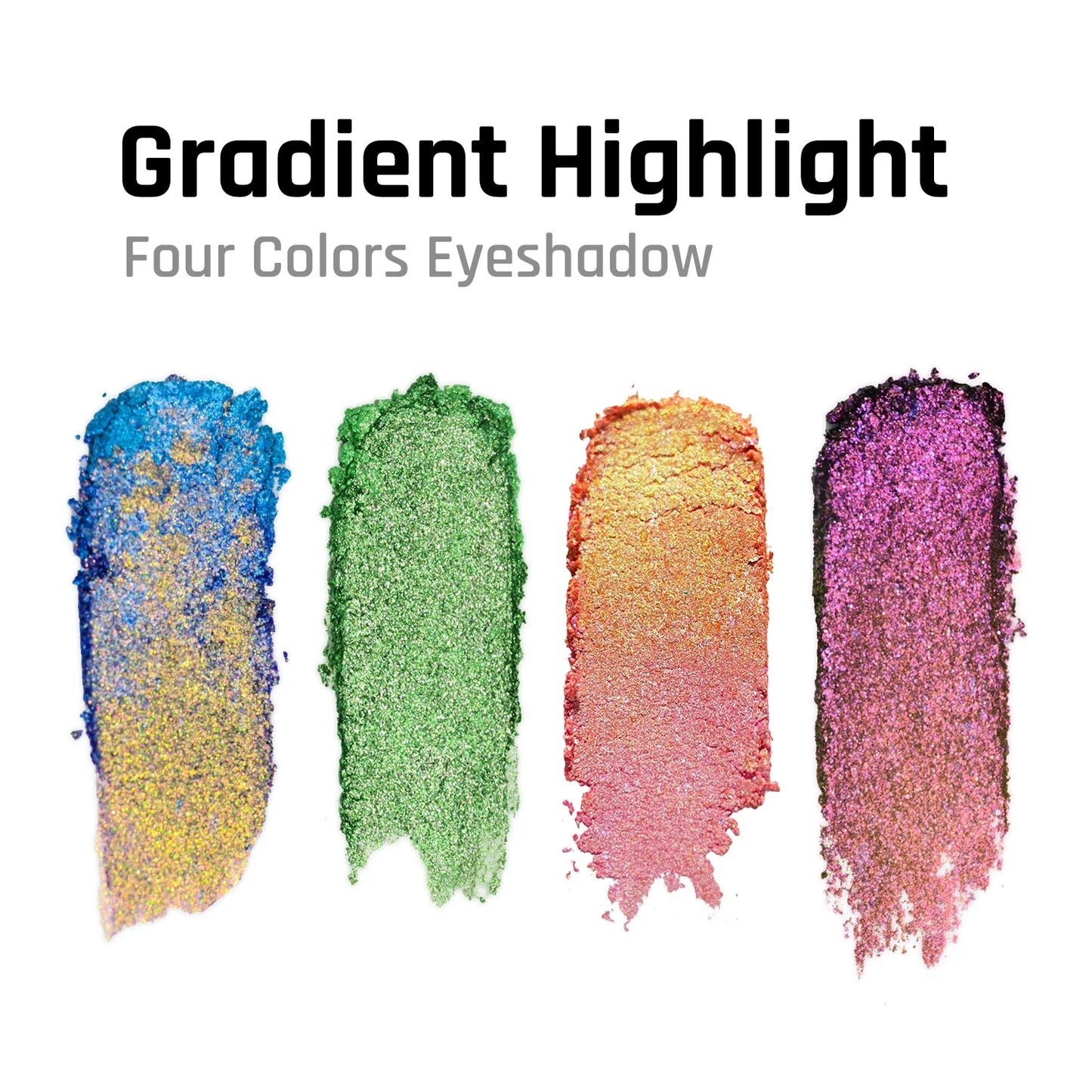 Multichrome Glitter Eyeshadow Palette – High-Pigment, Color-Shifting Shimmer