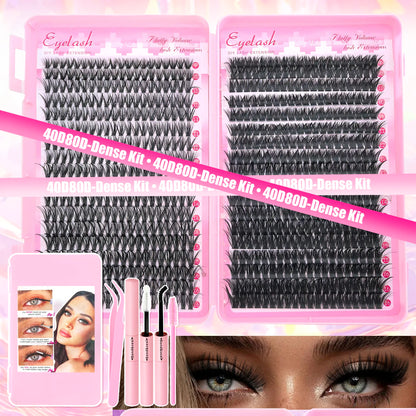 DIY Lash Extension Kit – 720pcs Individual Lash Clusters with Bond & Seal