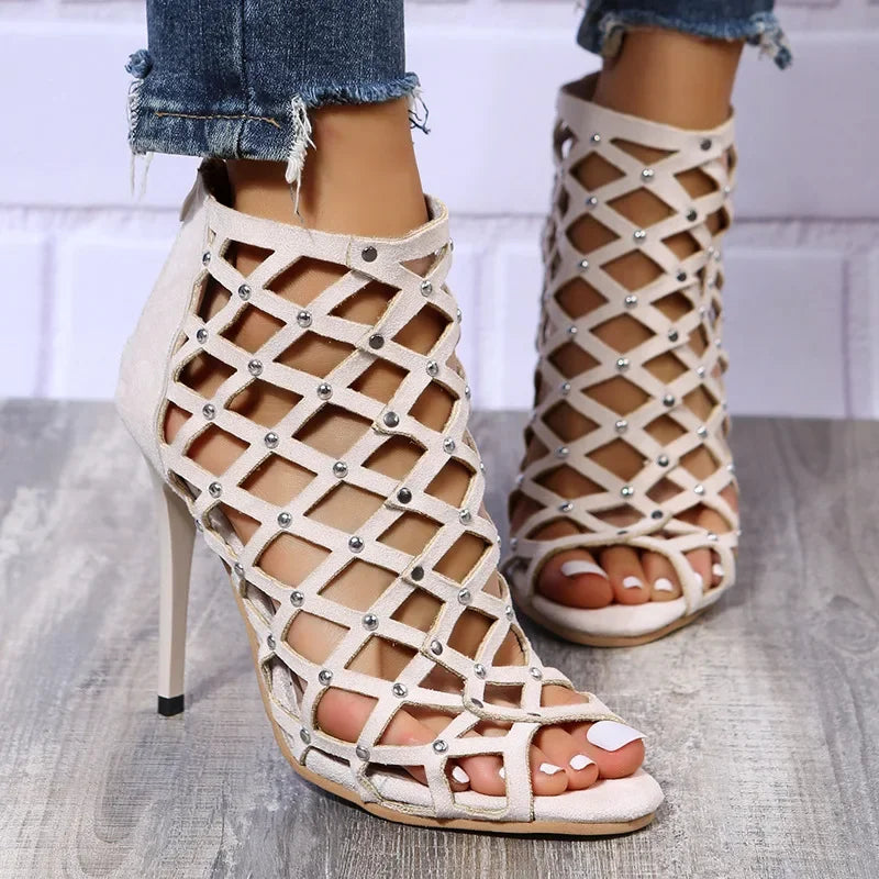 Women’s Open Toe Dance Heel Boots