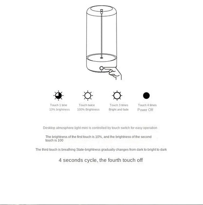 Portable Quantum Wire Ambient Magnetic Light – Type-C Rechargeable Night Lamp with Eye Protection