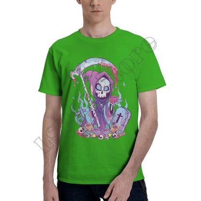 Pastel Goth Grim Reaper T-Shirt – Kawaii Occult Streetwear Tee