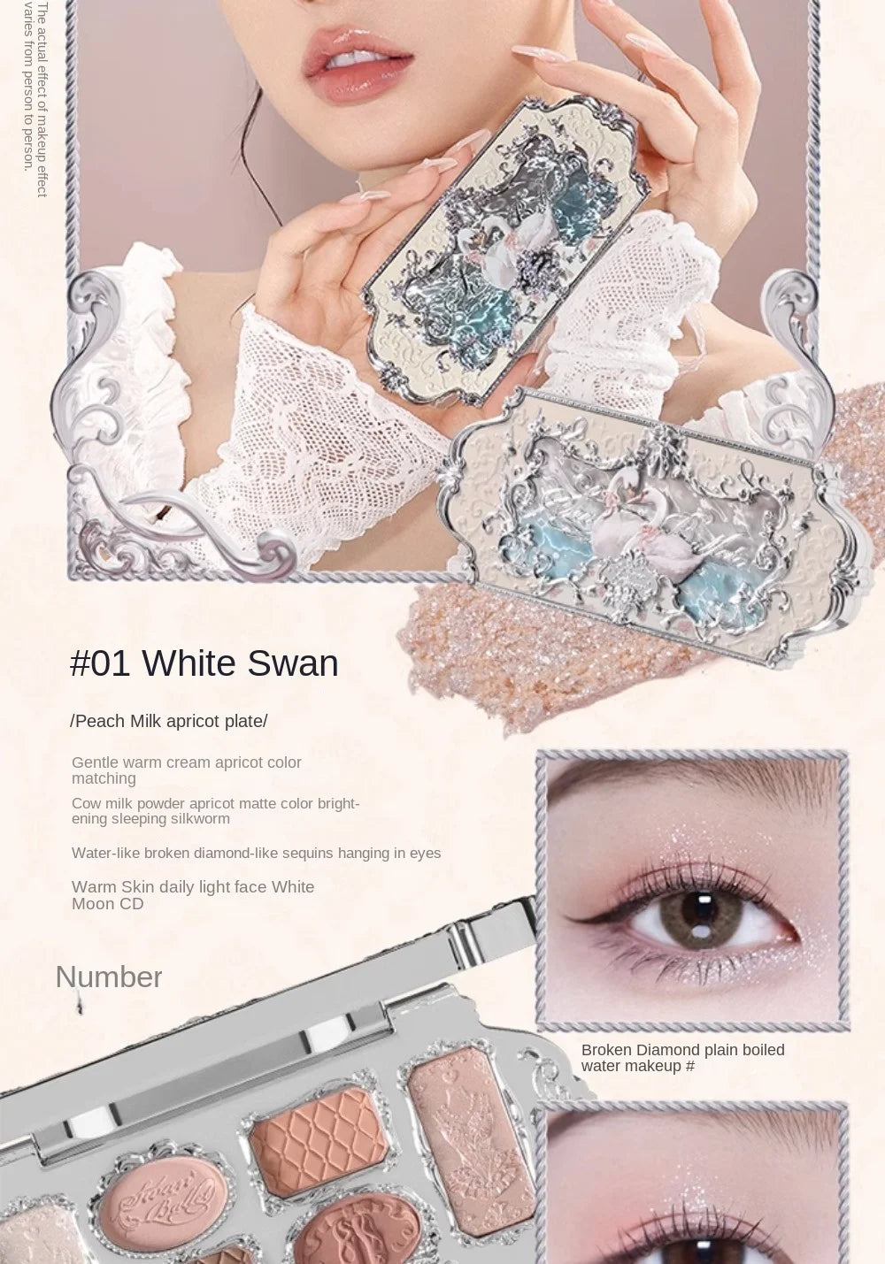 Flower Knows Swan Ballet Eyeshadow Palette