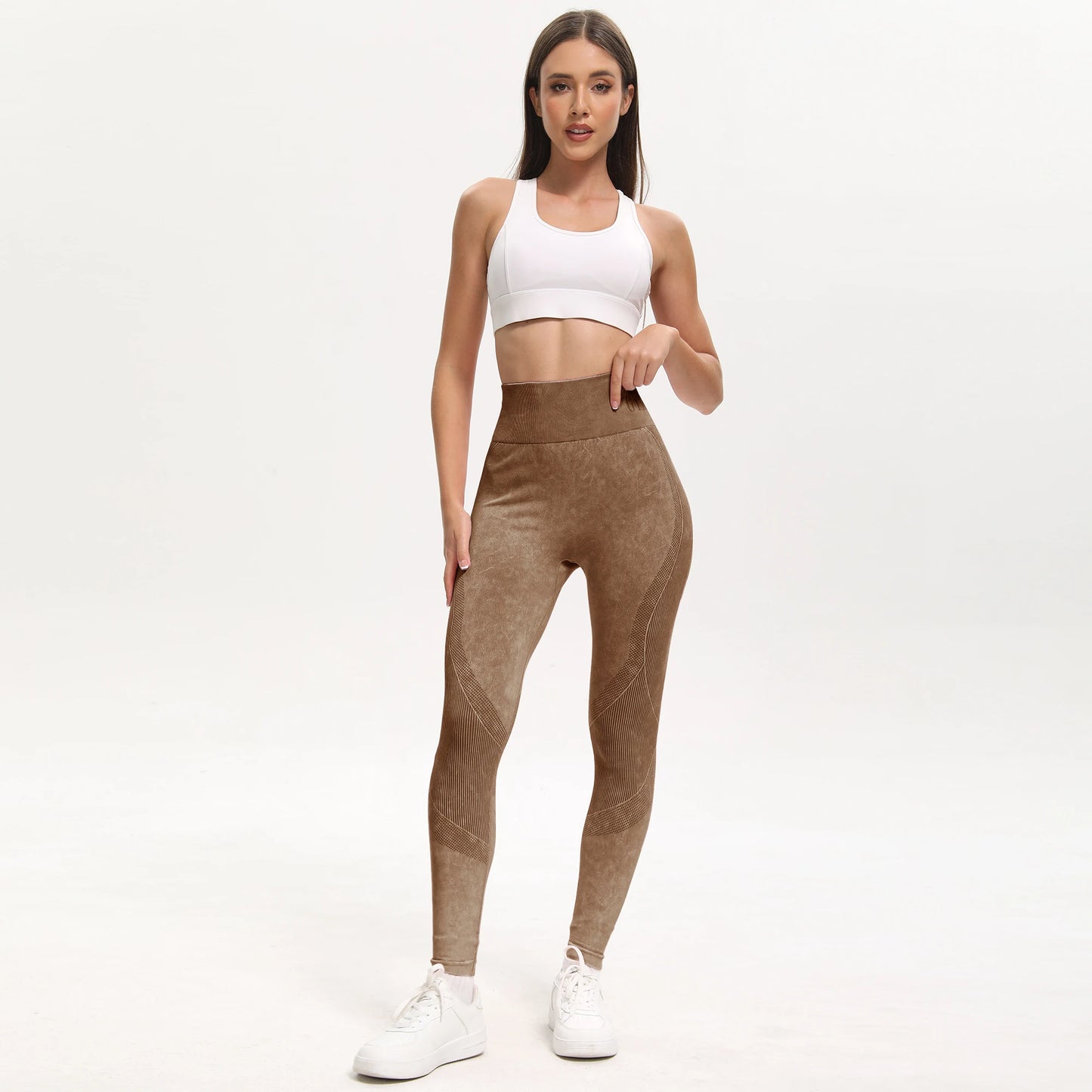 Seamless High-Waist Yoga Leggings – Quick-Dry Fitness Pants
