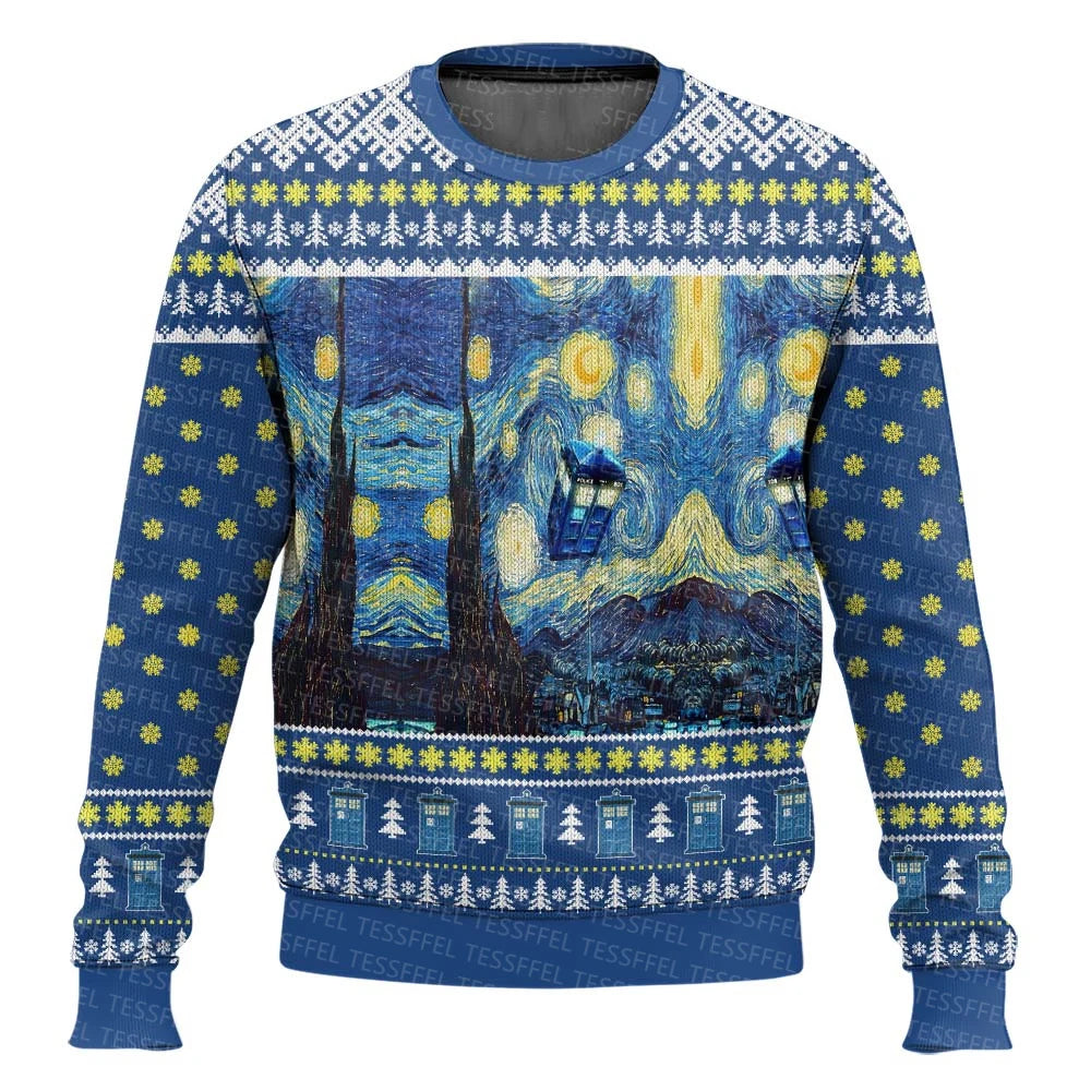 3D Christmas Cosplay Ugly Sweater – Santa, Jesus & Anime Print Holiday Pullover