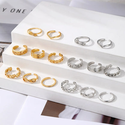 Adjustable Toe Ring Set – 7/10/12pcs Gold & Silver Summer Jewelry