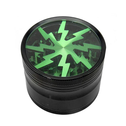 63mm Aluminum Alloy Grinder – 4-Layer Metal Herb & Spice Crusher with LED Lighting (5 Colors)