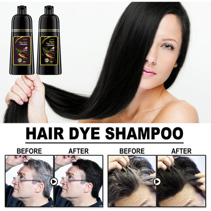 EELHOE 100ml Natural Plant Hair Dye Shampoo – 3-in-1 Grey Coverage for Men & Women