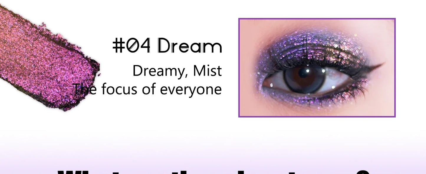 Multichrome Glitter Eyeshadow Palette – High-Pigment, Color-Shifting Shimmer