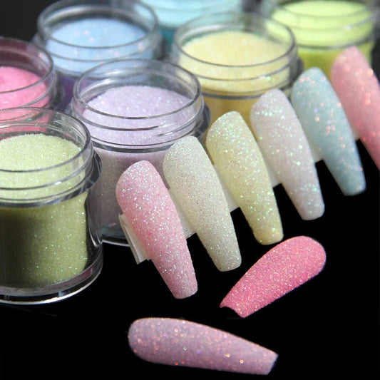 Iridescent Sugar Nail Glitter Powder – Shiny Candy Effect Nail Art Decoration (3.5g)