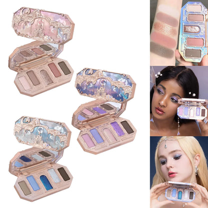 6-Color Diamond Shiny Highlighter Palette – Contour, Brighten &amp; Glow