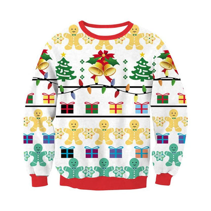 Funny Santa & Elf Ugly Christmas Sweater – Unisex Holiday Sweatshirt for Men & Women