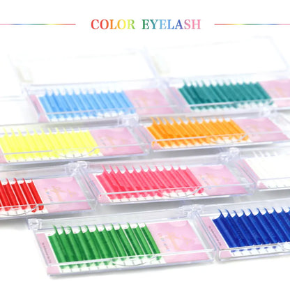 Glow-in-the-Dark Neon UV Lash Extensions – Fluorescent Color Faux Mink CC Curl