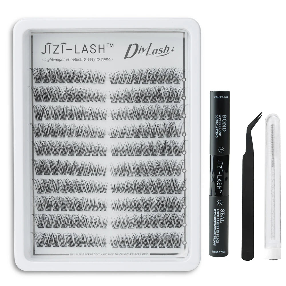 10 Rows Wispy Individual Cluster Lashes – CC Curl (12mm)