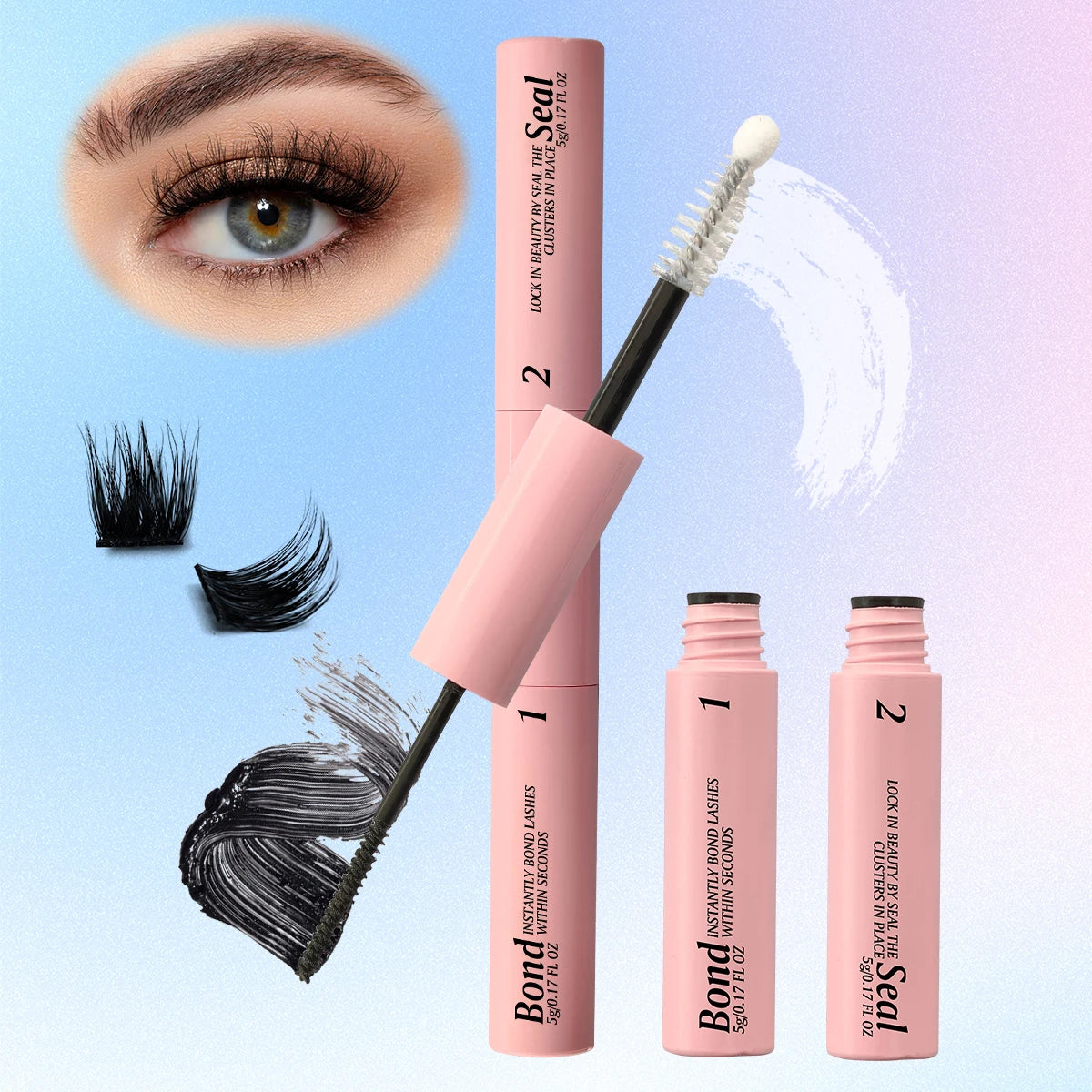 Eyelash Bond &amp; Seal Duo – Long-Lasting, Waterproof Lash Glue for DIY Lash Clusters