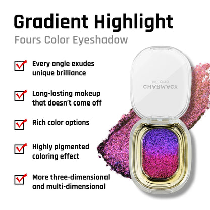 Multichrome Glitter Eyeshadow Palette – High-Pigment, Color-Shifting Shimmer