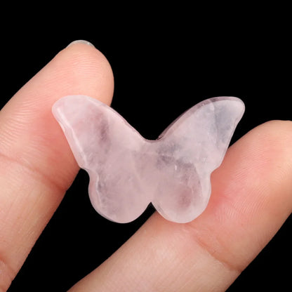 Mini Chakra Crystal Butterfly Figurine – Natural Stone Reiki Healing (20×30mm)