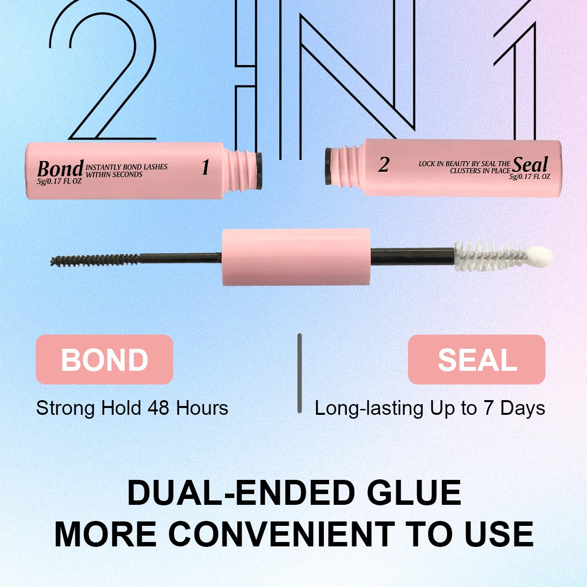 Eyelash Bond &amp; Seal Duo – Long-Lasting, Waterproof Lash Glue for DIY Lash Clusters