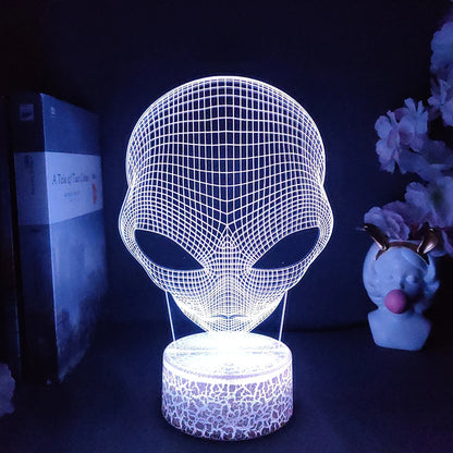 3D Illusion Alien Lamp – Color Changing Night Light