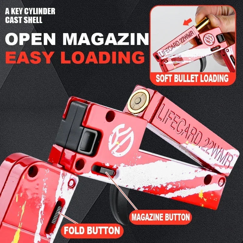 Folding Card Soft Bullet Toy Gun