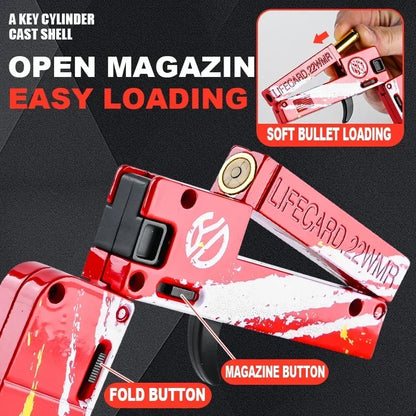 Folding Card Soft Bullet Toy Gun