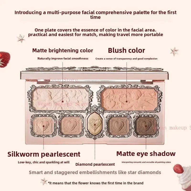 Little Angel 9-Color Eyeshadow Palette – Shimmer & Glitter Finishes
