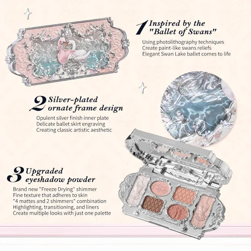 Flower Knows Swan Ballet Eyeshadow Palette