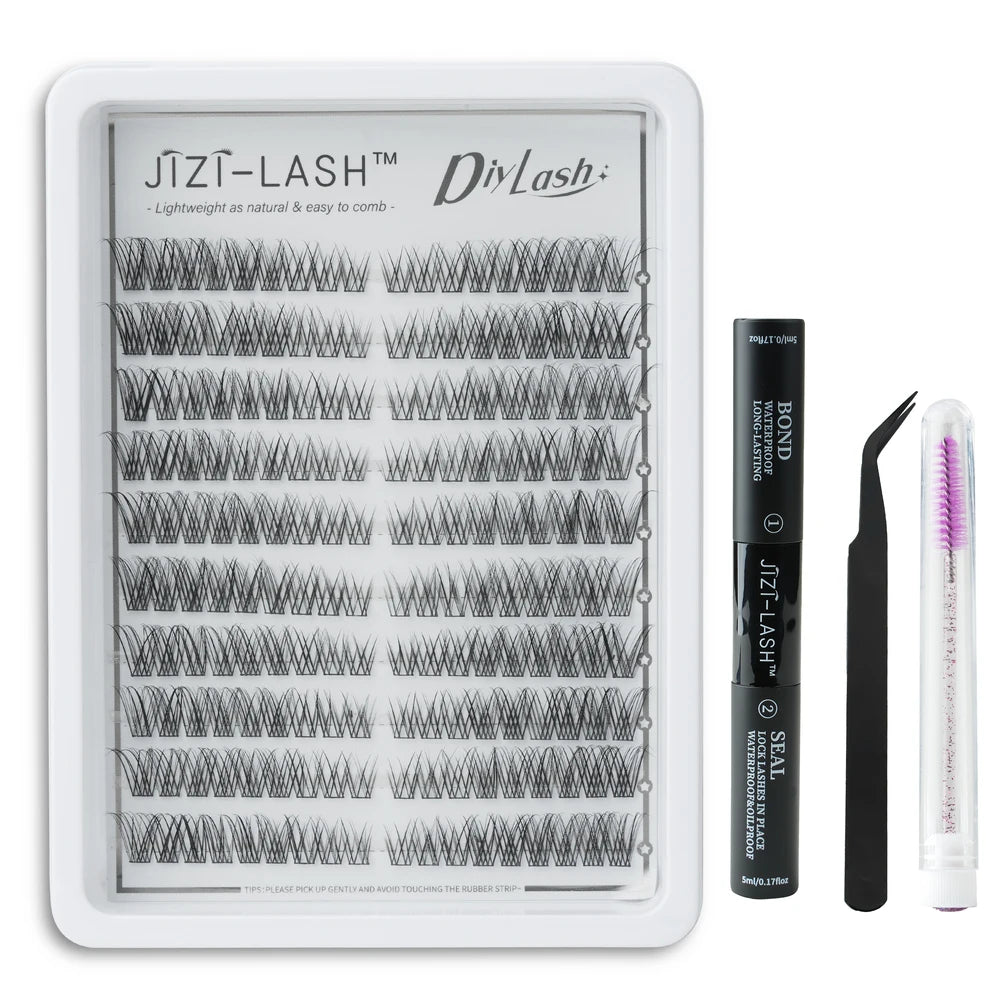 10 Rows Wispy Individual Cluster Lashes – CC Curl (12mm)
