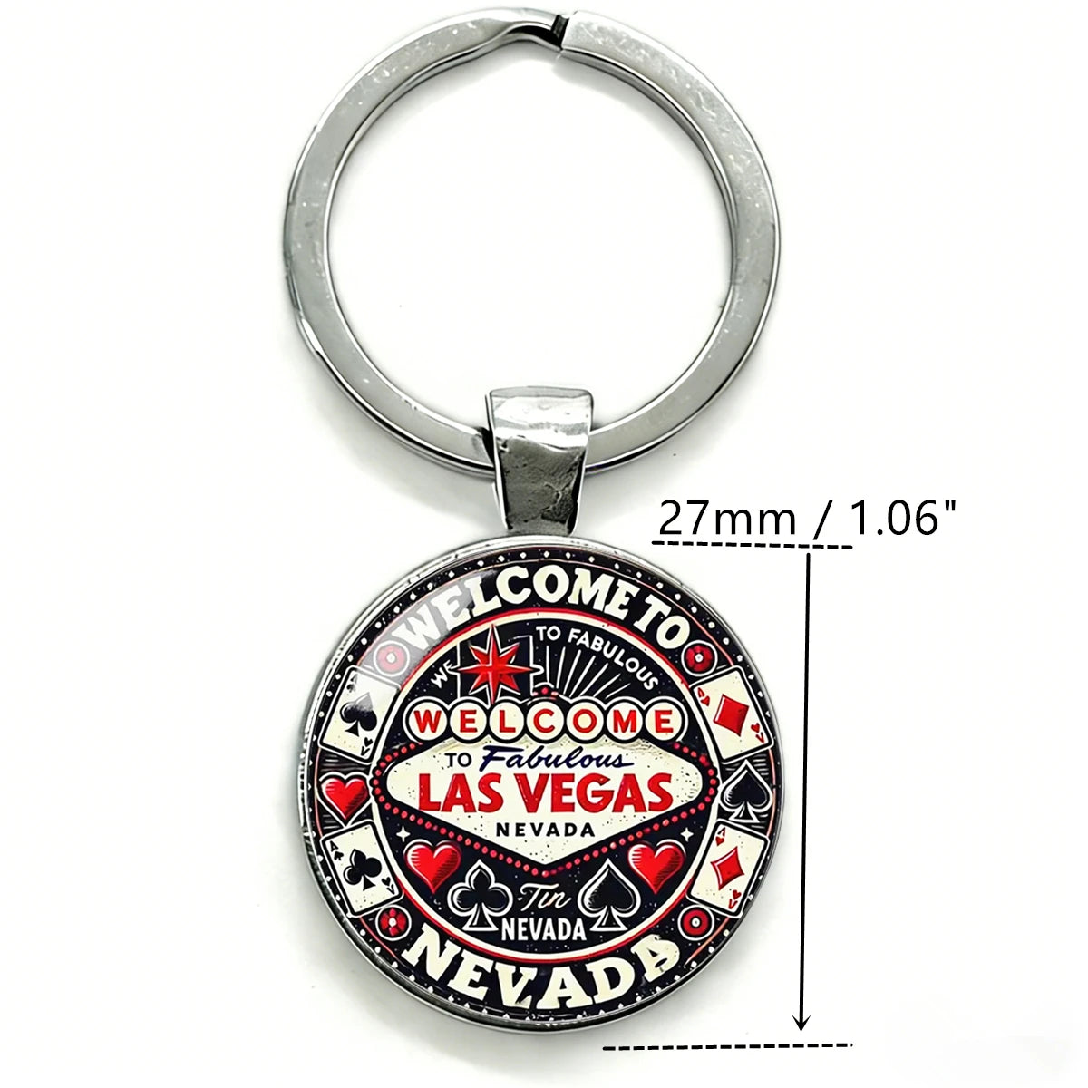 Vintage Las Vegas Welcome Keychain