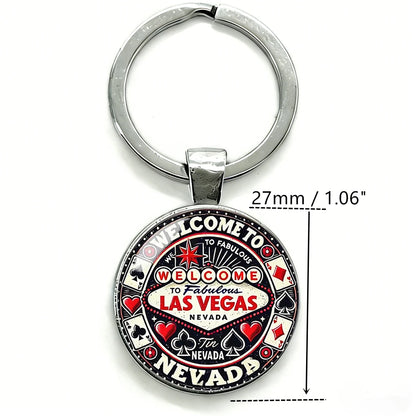 Vintage Las Vegas Welcome Keychain