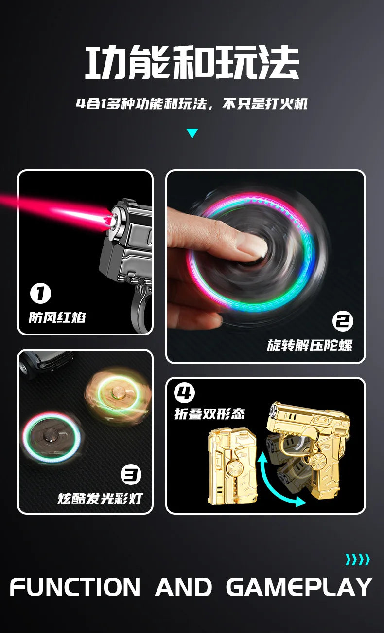 Gyro Folding Pistol Lighter