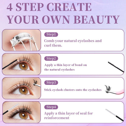 DIY Lash Extension Mix Style Cluster Lash Kit
