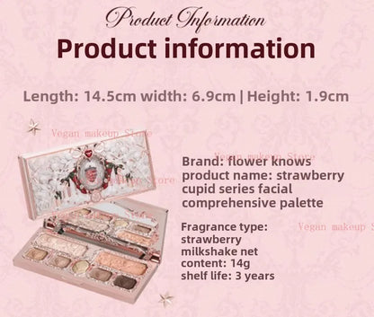 FlowerKnows Strawberry Cupid Complexion Palette – Blush, Glow, &amp; Radiate Romance