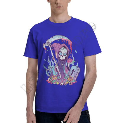 Pastel Goth Grim Reaper T-Shirt – Kawaii Occult Streetwear Tee