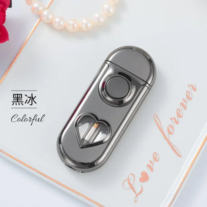 Double Flame LED Butane Metal Lighter