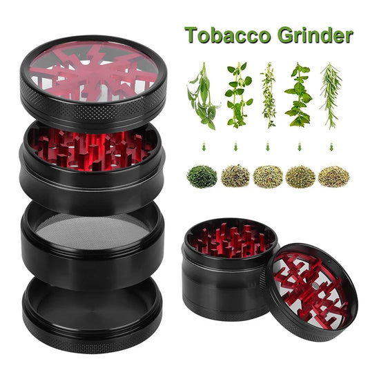 63mm Premium Zinc Alloy Grinder – 4-Layer Multifunctional Herb & Spice Crusher