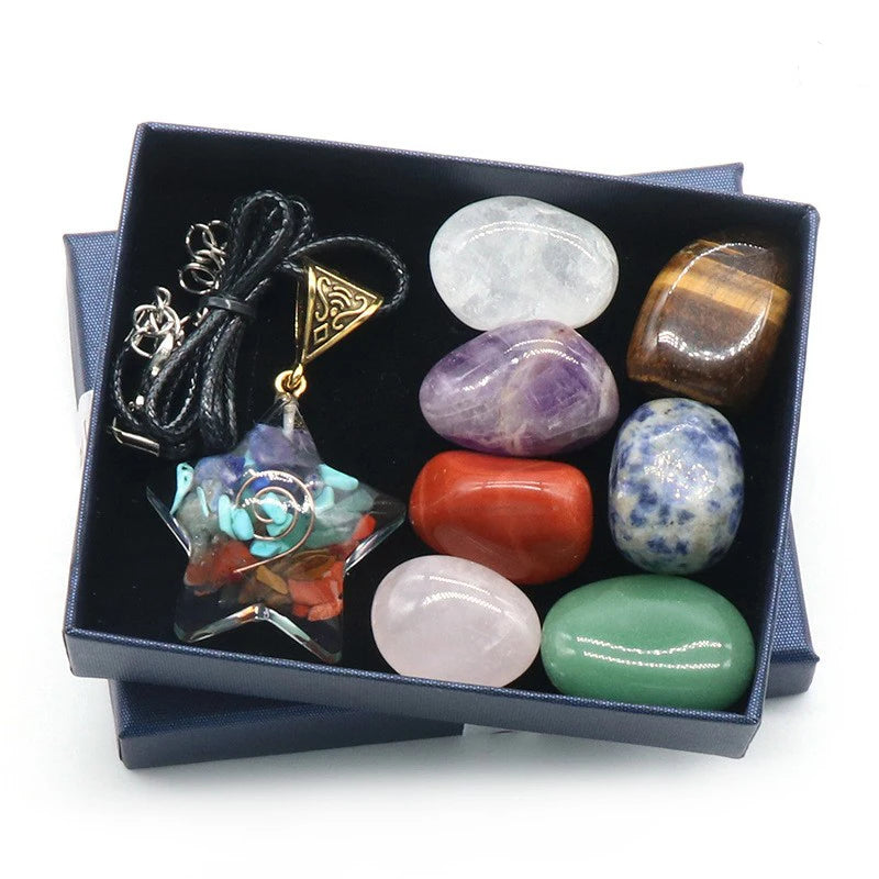 Chakra Yoga Reiki Stone Set – Natural Crystal Healing Collection