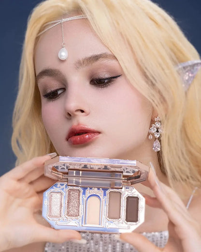 6-Color Diamond Shiny Highlighter Palette – Contour, Brighten &amp; Glow