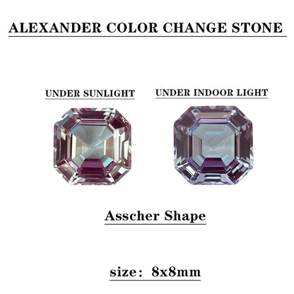 Lab-Grown Color Change Alexandrite Gemstone Beads – Certified Oval or Cushion Cut
