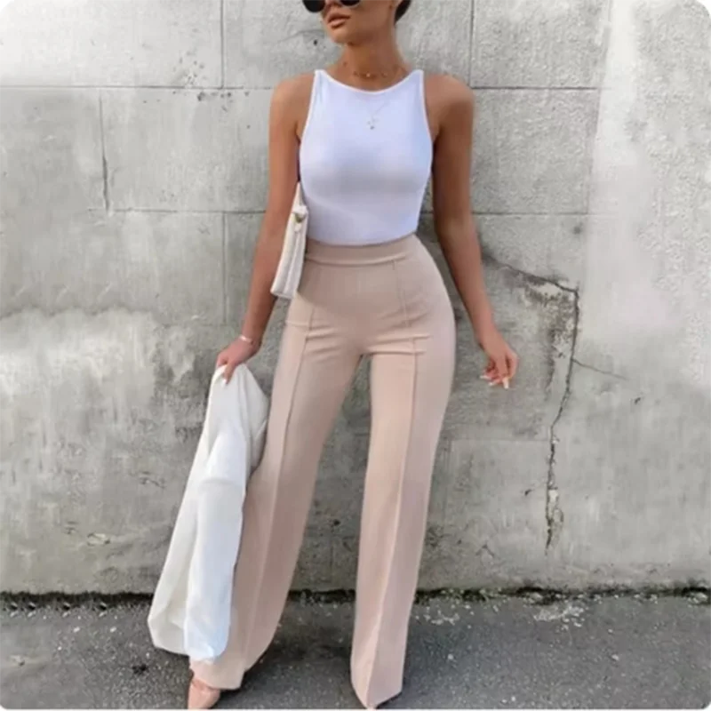 Women’s Classic Bell Bottom Pants – Slim Fit Office & Streetwear Trousers