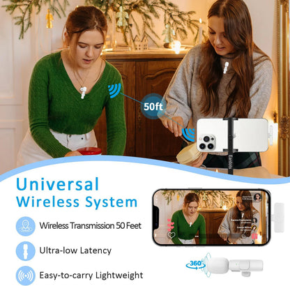 Wireless Lavalier Microphone – Pro Audio, Plug-and-Play Simplicity