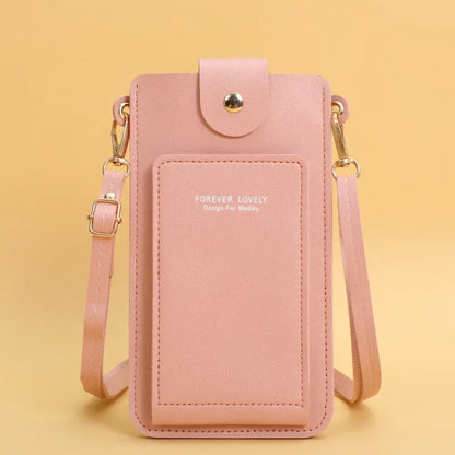 Women’s Touch Screen Crossbody Purse – Soft PU Leather Shoulder Bag with Wallet Function