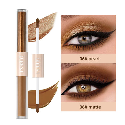 Double-Ended Glitter & Matte Eyeshadow Stick – 2-in-1 Waterproof Eye Makeup Pencil