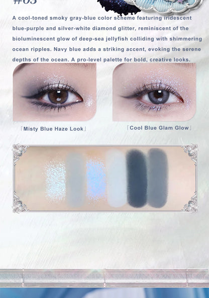 Flower Knows Shell Eyeshadow Palette – 6 Shades of Ocean-Inspired Elegance