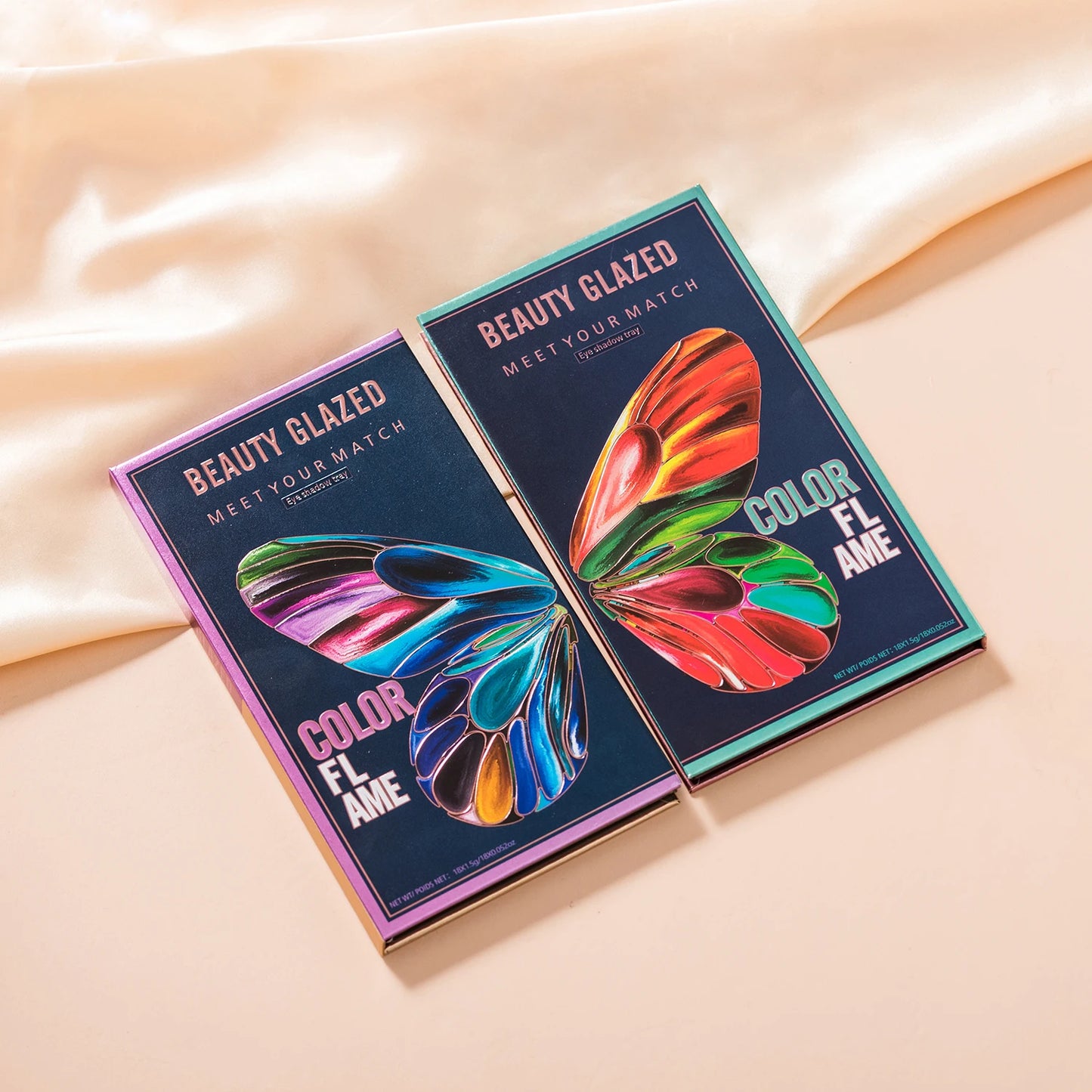 Butterfly 18-Color Eyeshadow Palette – Matte, Shimmer & Metallic Finishes