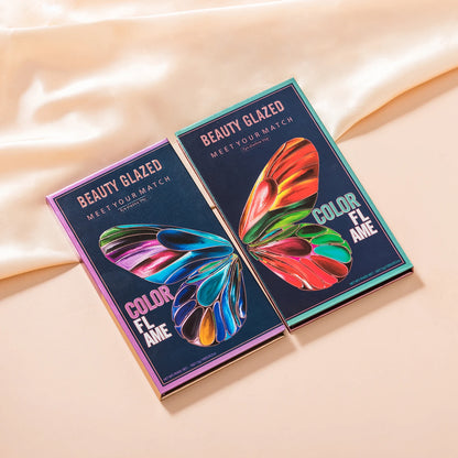 Butterfly 18-Color Eyeshadow Palette – Matte, Shimmer & Metallic Finishes