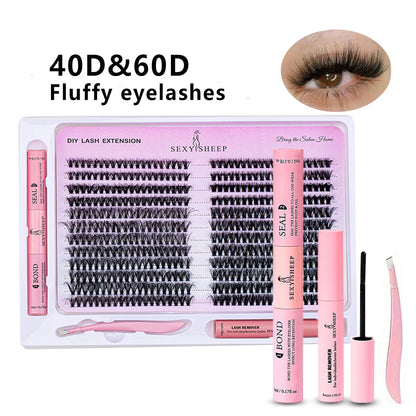 480-Piece DIY Lash Extension Kit (Mixed Volume Clusters)