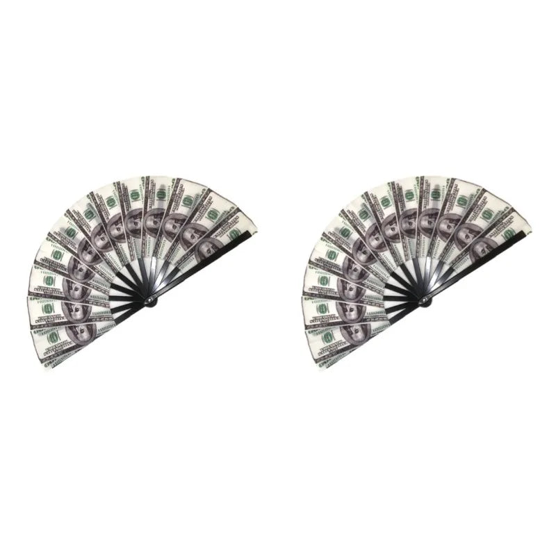 Money Print Folding Festival Fan