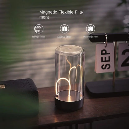 Portable Quantum Wire Ambient Magnetic Light – Type-C Rechargeable Night Lamp with Eye Protection